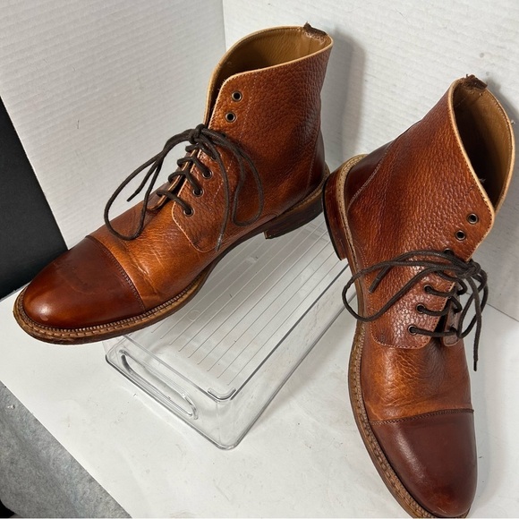 TAFT Men’s Rome Ankle Boot Brown Lace Up 10 US 43 EU Leather Made in Spain main image 7